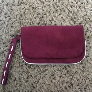BURGUNDY SUEDE WRISTLET